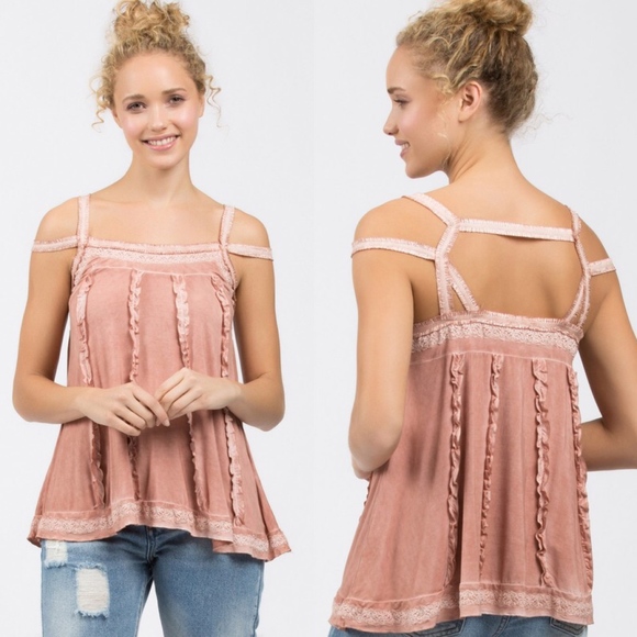 BELLANBLUE Tops - BLOSSOM Strappy Spring Top - BLUSH